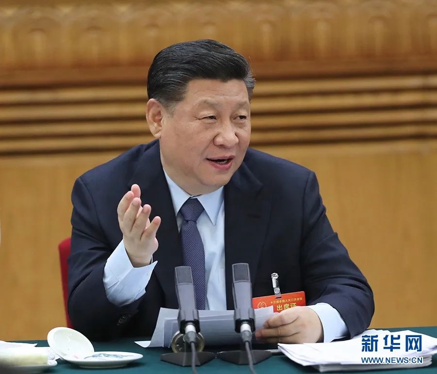 2019年3月7日，習近平參加十三屆全國人大二次會議甘肅代表團的審議。新華社記者 鞠鵬 攝